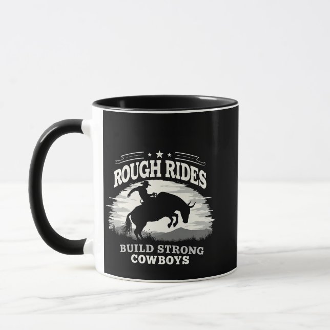 Rough Rides Bygger Starong Cowboys Western Mugg (Vänster)