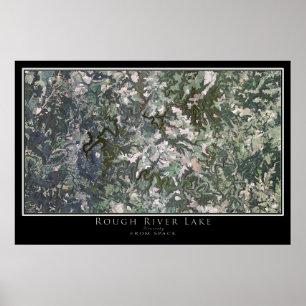 Rough River Sjö Kentucky Satellite Poster Karta