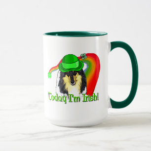 Rough Tri Collie Saint patrick Mugg