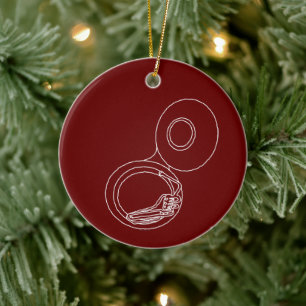 Rough Tuba Teckning Julgransprydnad Keramik