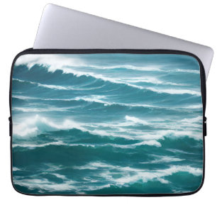 Rough Vatten Turquise Ocean Vågar Laptop Fodral