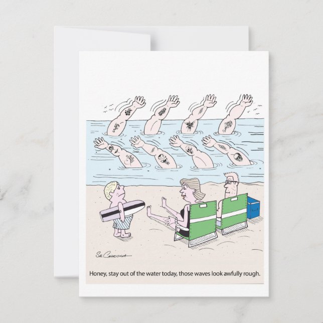 Rough Vinkar sommaruppehåll Julkort (Framsida)