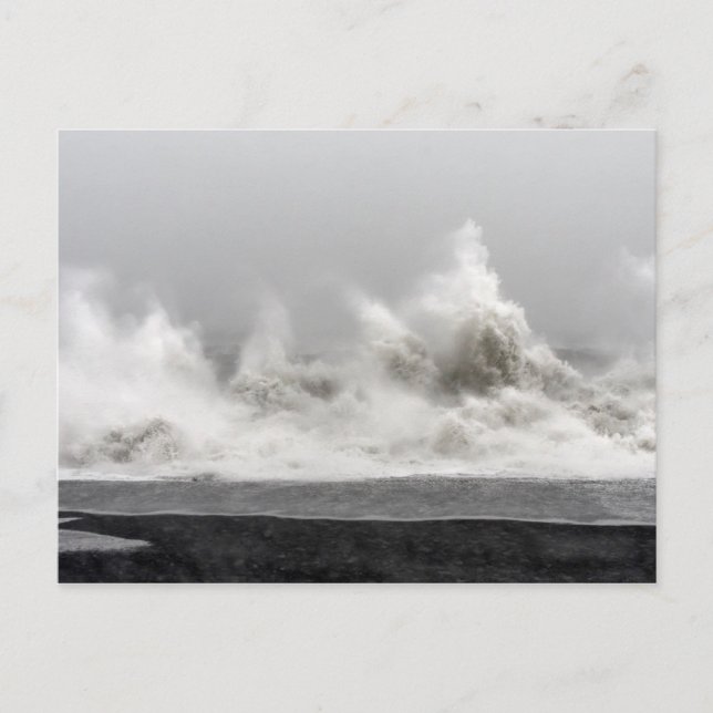 Rough Winter Storm Ocean Vykort (Framsida)