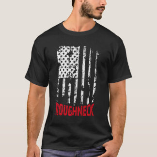 Roughnackamerikansk Flagga Oilfield T Shirt