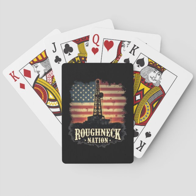 Roughnacken Nation Oilfield American Worker Casinokort (Baksidan)