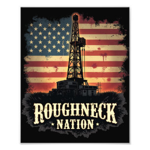 Roughnacken Nation Oilfield American Worker Fototryck