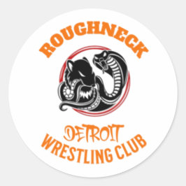 Roughnacken Wrestling Sticker Runt Klistermärke