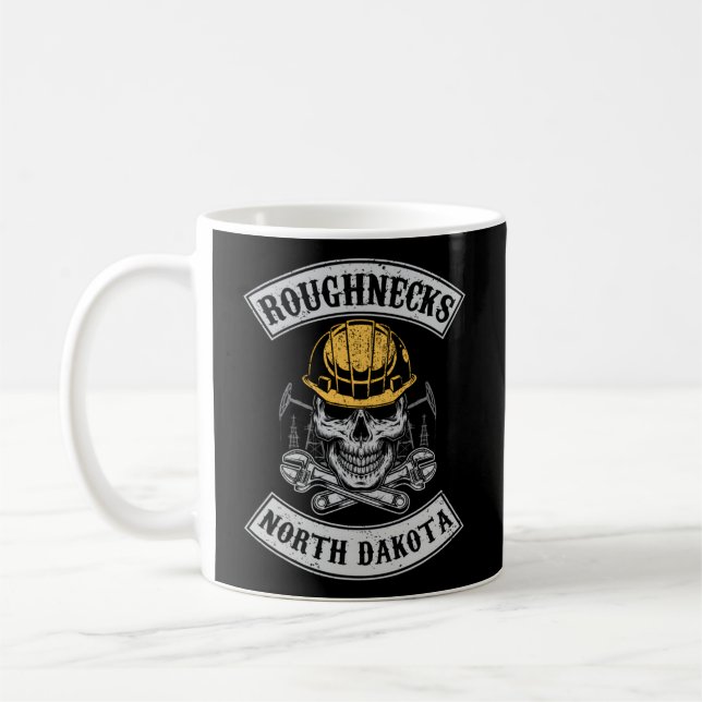 Roughnecks North Dakota Oilfield Roughnackoil Rig Kaffemugg (Vänster)