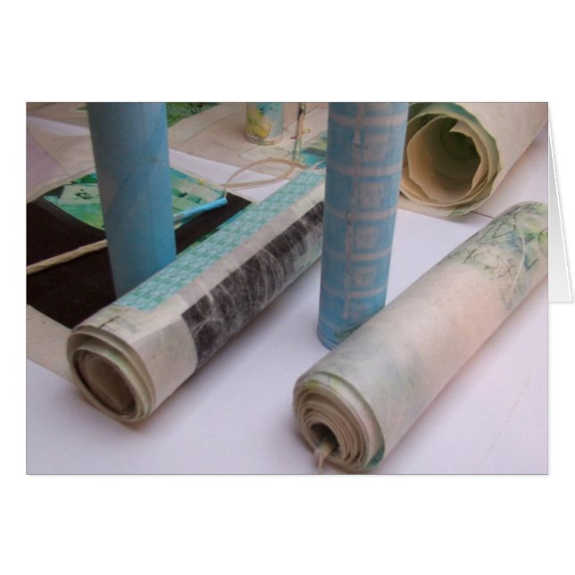 Rouleaux de printemps Vår Rolls Card Hälsningskort (Framsidan Horizontal)