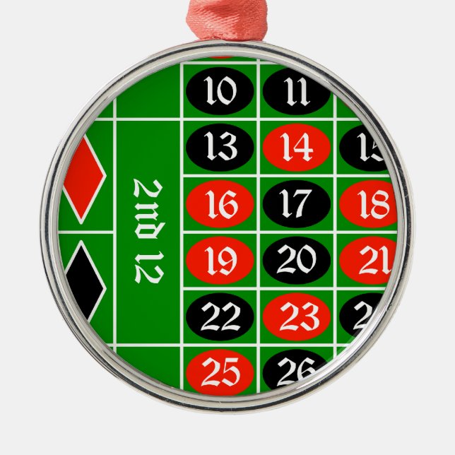 roulette2 julgransprydnad metall (Framsidan)