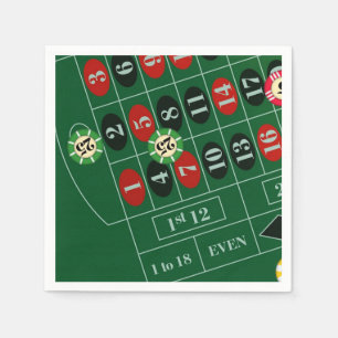 Roulette Bord Casino Pappersservett Set