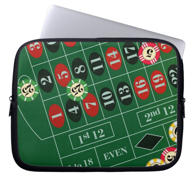 Roulette Bord Laptop sleeve (Framsidan)