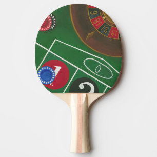 Roulette Bord med Chip och hjul Pingisracket