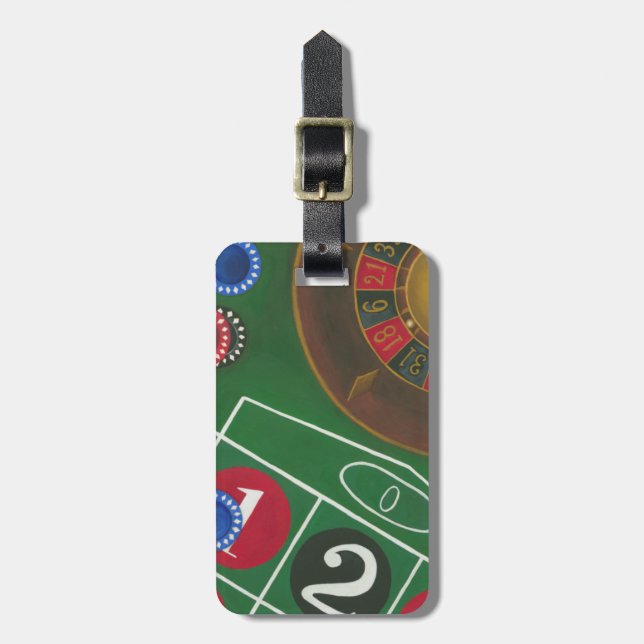 Roulette Bord med Chip och Wheel Bagagebricka (Vertikal Framsida)