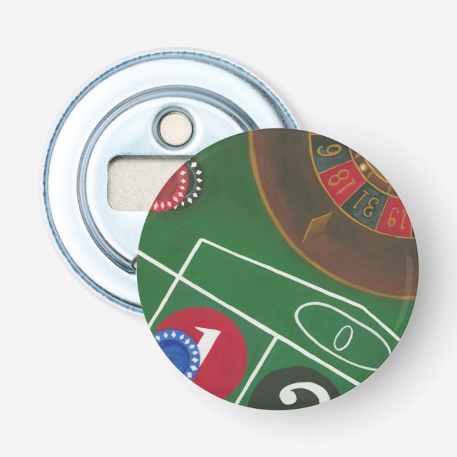 Roulette Bord med Chip och Wheel Flasköppnare (Framsidan)