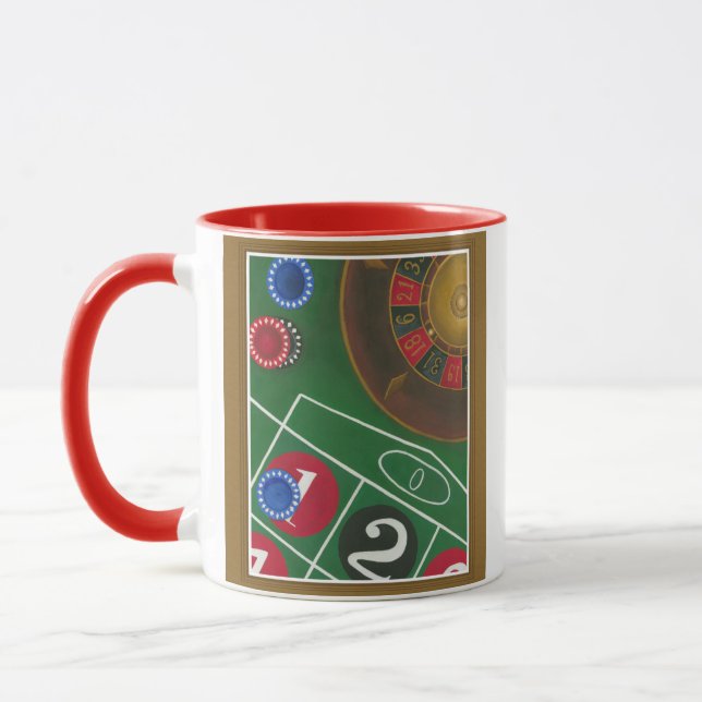 Roulette Bord med Chip och Wheel Mugg (Vänster)