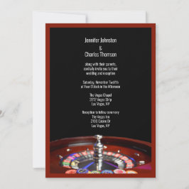 Roulette Casino bröllopsinbjudan Inbjudningar
