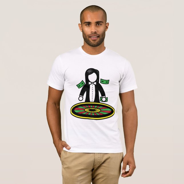 Roulette Dealer Manar T-Shirt (Hel framsida)