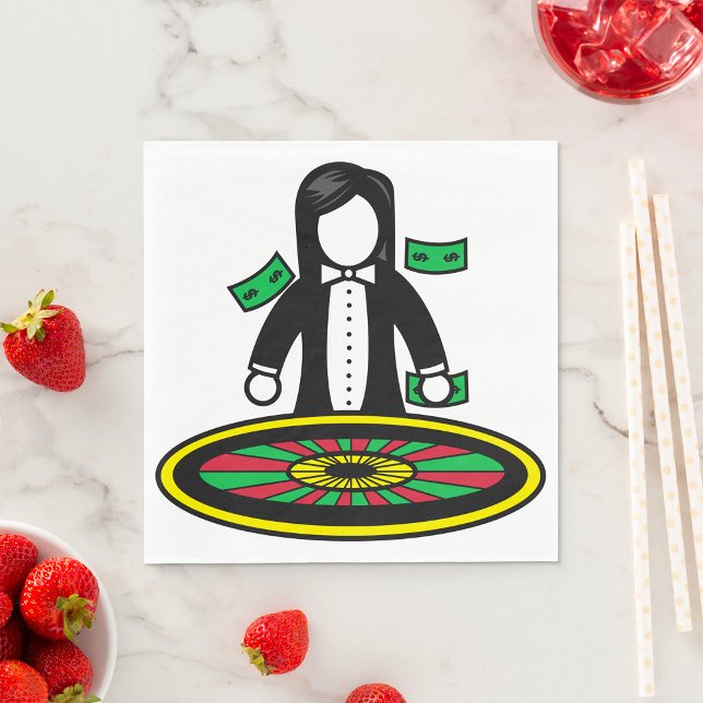 Roulette Dealer Papper Napkins Pappersservett (Skapare uppladdad)
