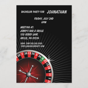 Roulette-fest inbjudan
