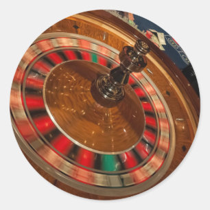 Roulette Game Money Casino Las Vegas Runt Klistermärke