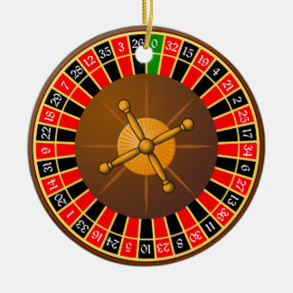 roulette julgransprydnad keramik