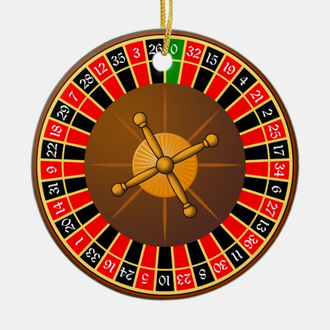 roulette julgransprydnad keramik (Framsidan)