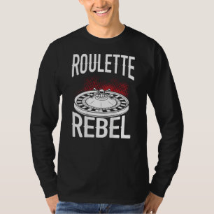 Roulette Rebel Baktryck Kasino T Shirt