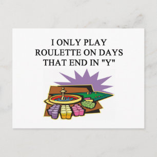 ROULETTE-spelarskämt Vykort