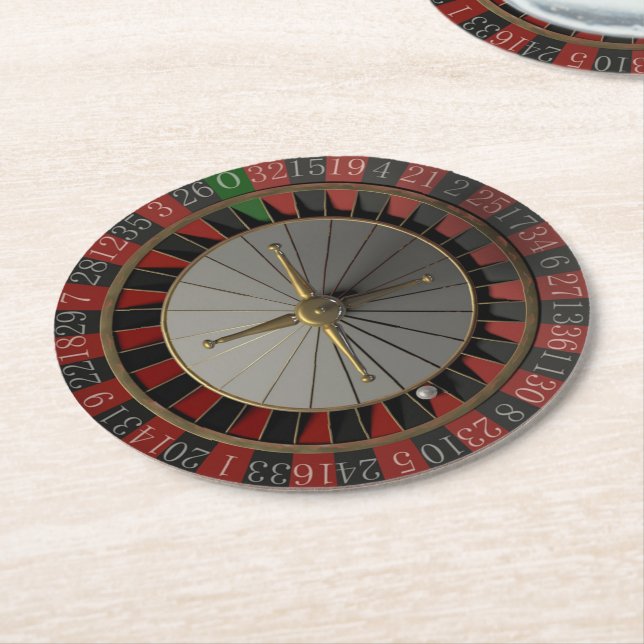 Roulette Underlägg Papper Rund (Vinklad)