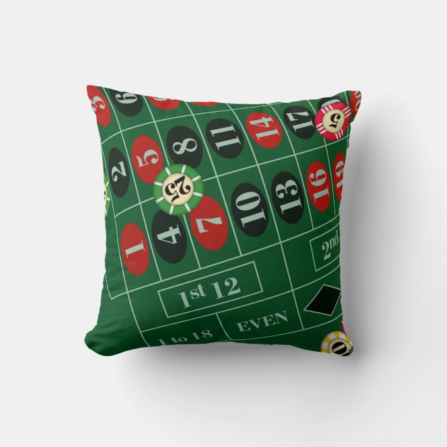 Roulette Wheel Anpassningsbar Pillow Kudde (Framsida)