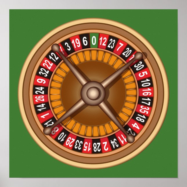 Roulette Wheel-anpassningsbar poster (Framsidan)
