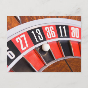 Roulette Wheel Closeup Vykort