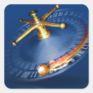 Roulette Wheel Fyrkantigt Klistermärke