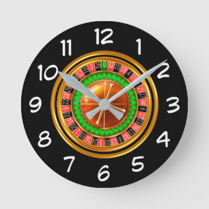Roulette Wheel Game Room Wall Clocks Rund Klocka