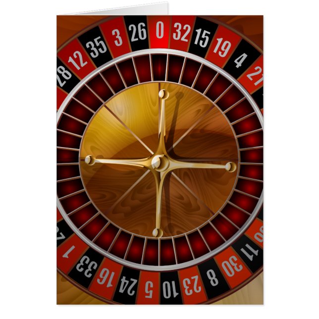 Roulette Wheel Hälsningskort (Framsidan)