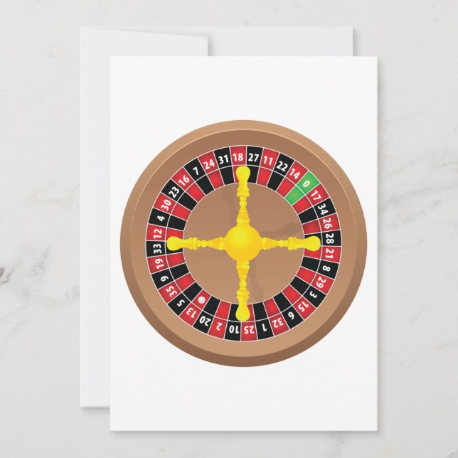 Roulette Wheel-inbjudningar Inbjudningar (Framsida)