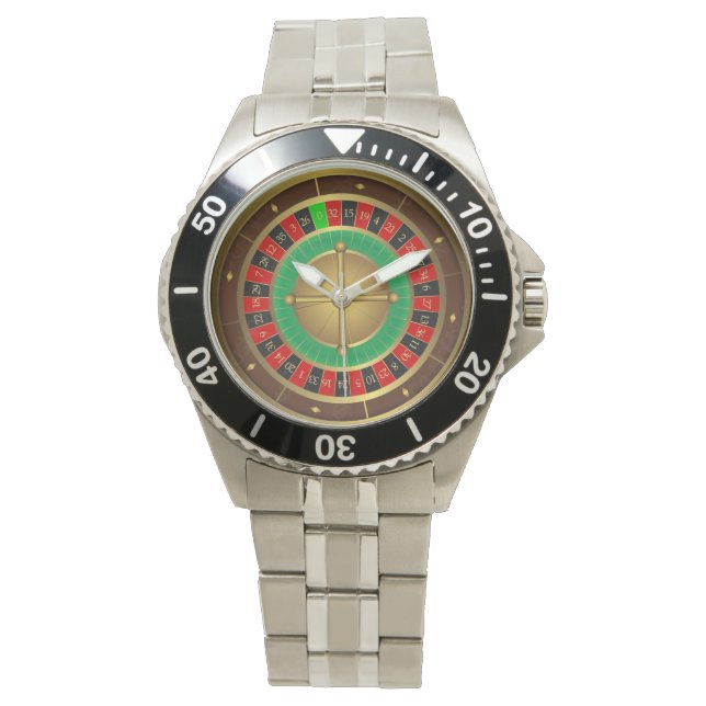 Roulette Wheel Stainless Steel Watch Armbandsur (Framsida)