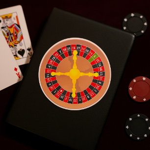 Roulette Wheel Stickers Runt Klistermärke
