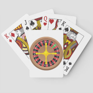 Rouletten rullar att leka kort spel kort