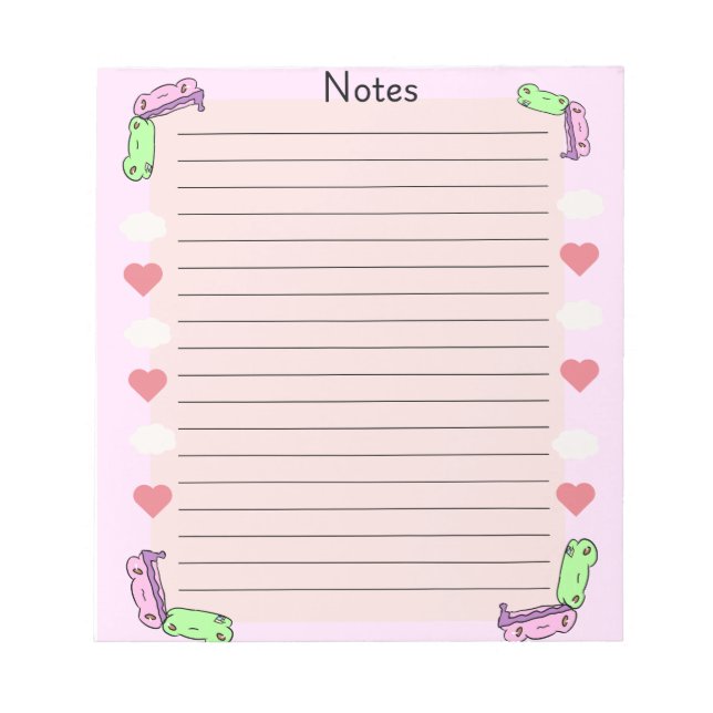 Round and round frog valentine  anteckningsblock (Framsida)