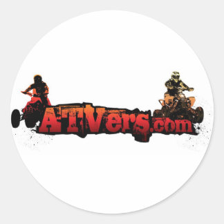 Round ATVers.com Stickers Runt Klistermärke