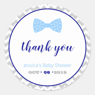 Round Baby Shower Tack Stickers - Little Man Runt Klistermärke