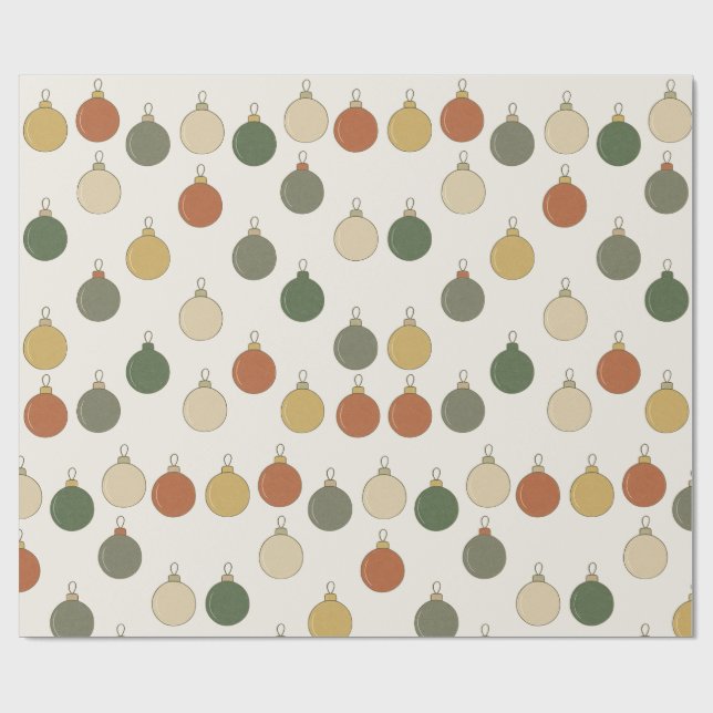 Round Baubles Pattern			 Presentpapper (Platt)