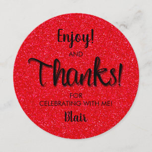 ROUND Birthday Midday Plate Tack Inbjudningar