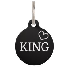 Round Black ID Pet Tag