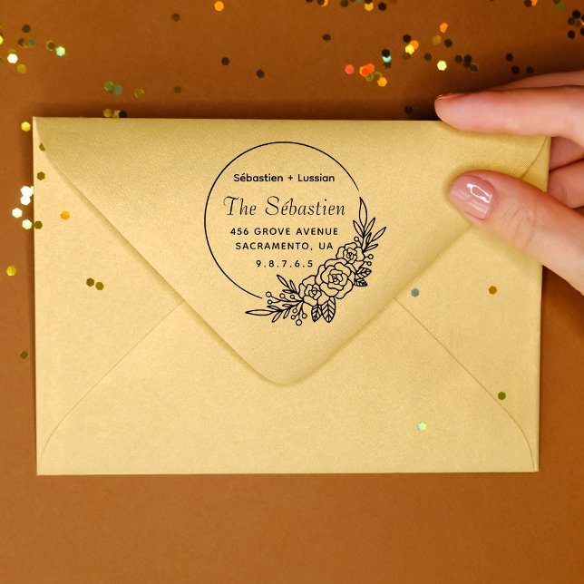 Round Bröllop Självfärgande Stämpel (Skapare uppladdad)