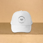 Round Business Brand on White Truckerkeps<br><div class="desc">Affärsmärke i rund form på anpassadets vita truckerkeps. Anpassa den genom att ladda upp din logotyp, skriva ditt företag namn, stad eller stad och stat. Du kan inkludera den i dina marknadsföringsprodukter, presentationer eller presentationer till dina kunder eller kunder, en marknadsföring-strategi för att marknadsföra ditt företag eller för att marknadsföra...</div>