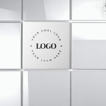 Round Circle Anpassningsbar Business Logotyp Brand Kakelplatta<br><div class="desc">Utforma den keramiska plattan för anpassningsbarnas logotyp med den här redigerbara mallen,  med cirkelrunda logotyper. Lägg enkelt till logotypen genom att klicka på alternativet "anpassa".</div>