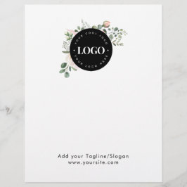 Round Circle Anpassningsbar Company Logotyp Blommi Brevhuvud